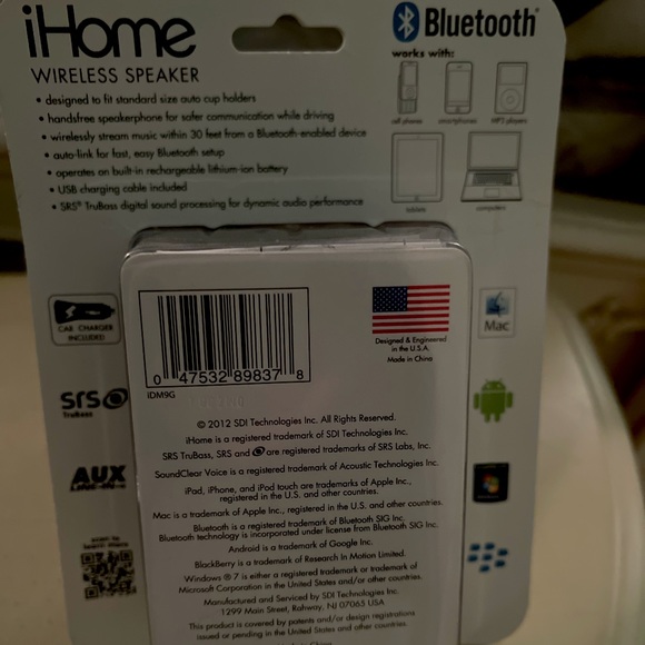 iHome Bluetooth Wireless Speaker - Picture 2 of 2